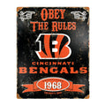 Cincinnati Bengals Pub-Style Embossed Metal Sign