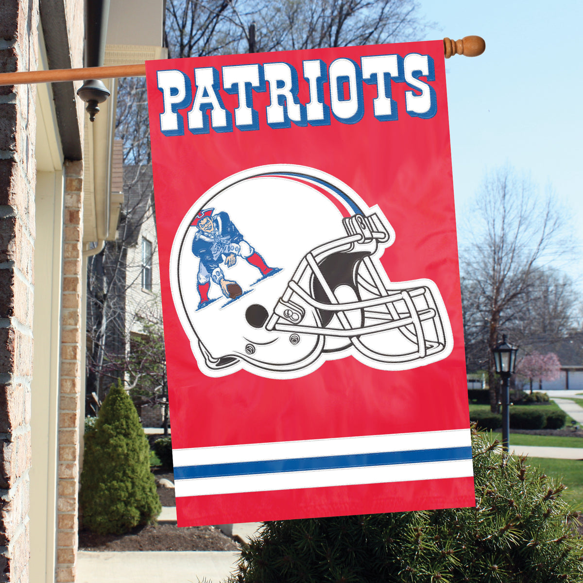 New England Patriots Applique Banner Flag
