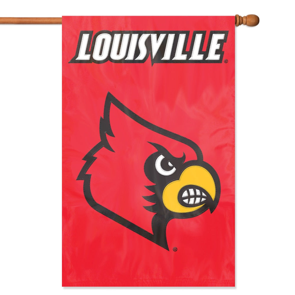 Louisville Cardinals Applique Banner Flag