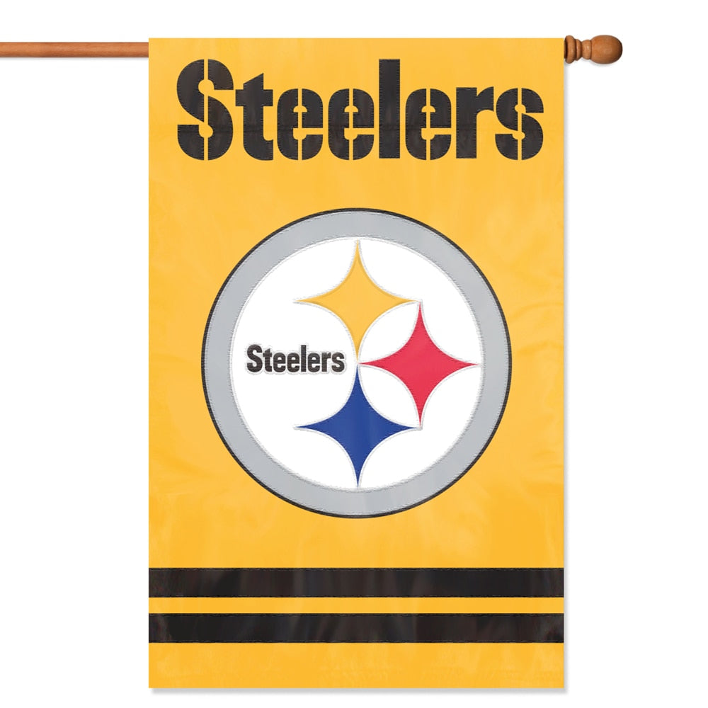 Pittsburgh Steelers Applique Banner Flag