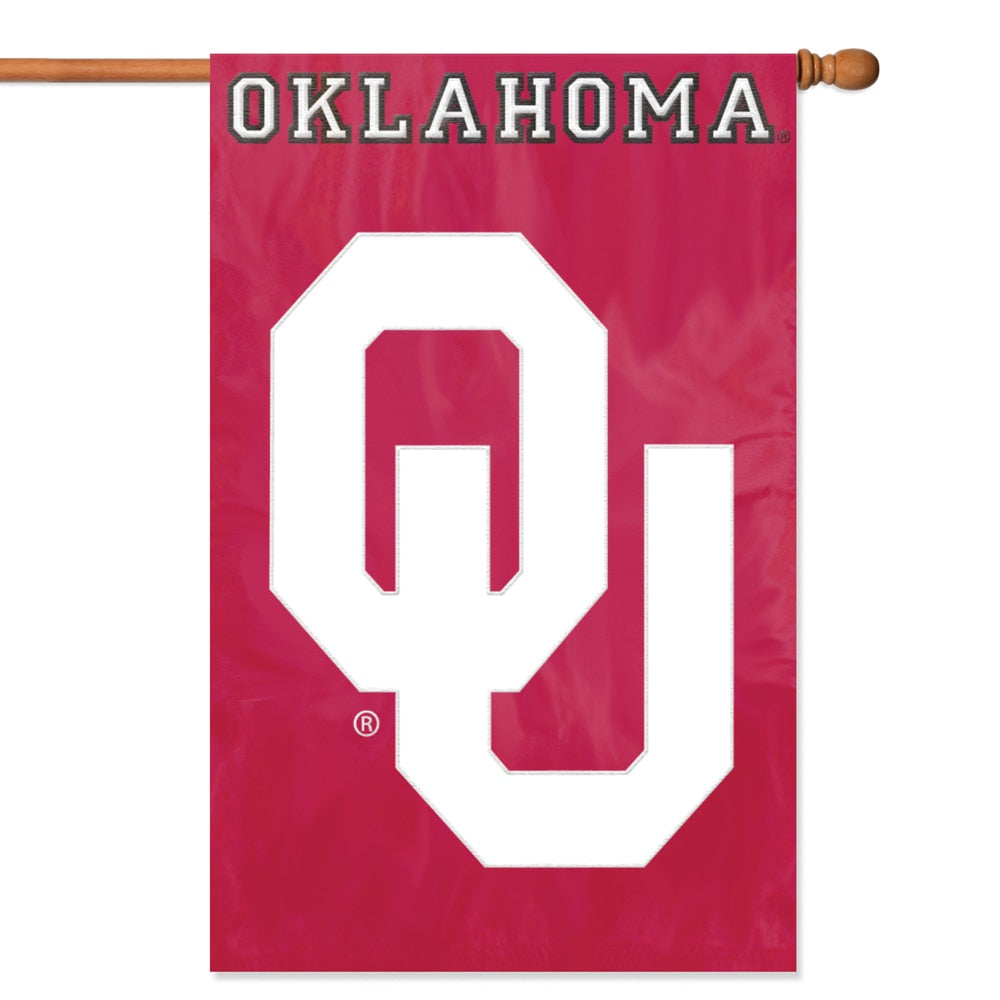 Oklahoma Sooners Applique Banner Flag