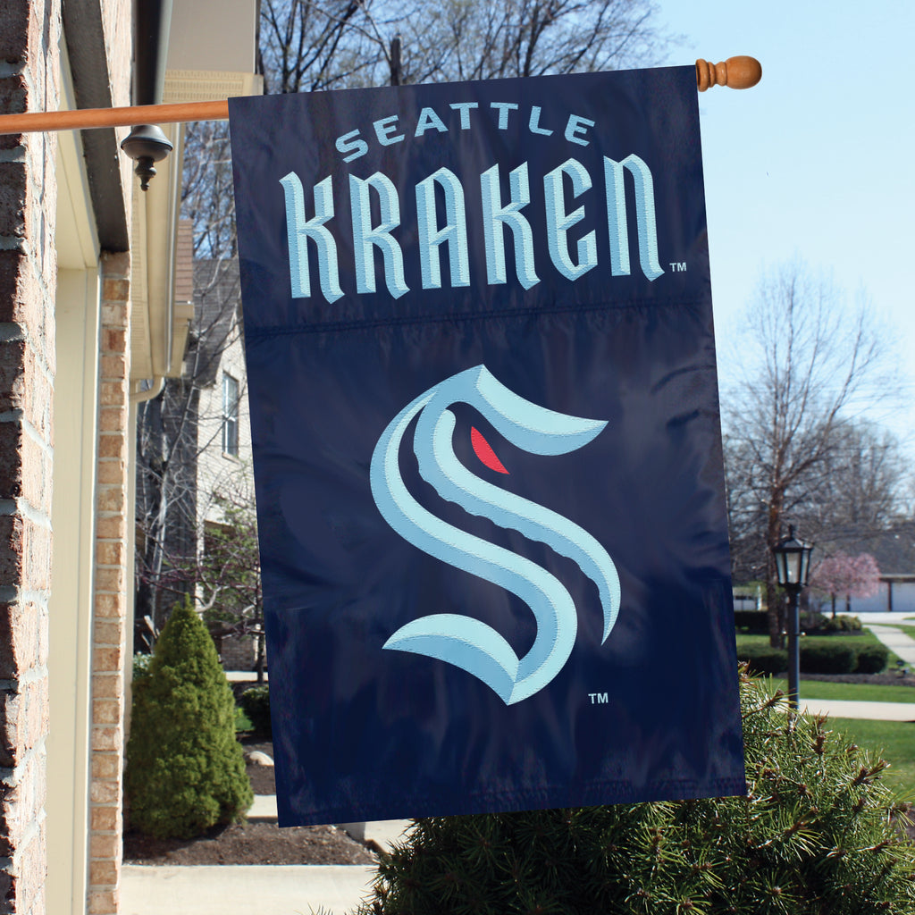Seattle Kraken Applique Banner Flag