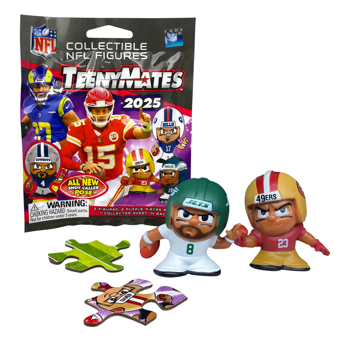 NFL TeenyMates 2025 Gravity Feed Display 32ct