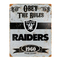Las Vegas Raiders Pub-Style Embossed Metal Sign