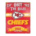 Kansas City Chiefs Pub-Style Embossed Metal Sign