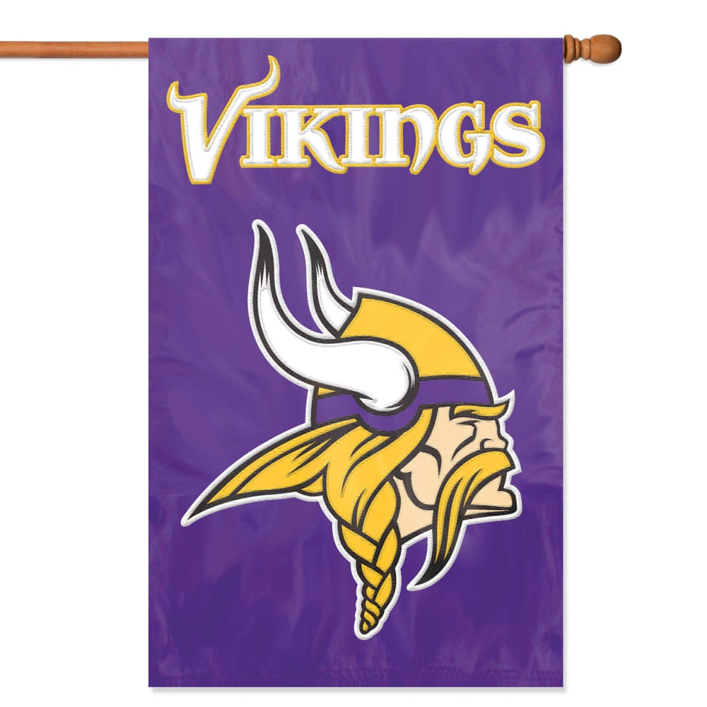 Minnesota Vikings Applique Banner Flag