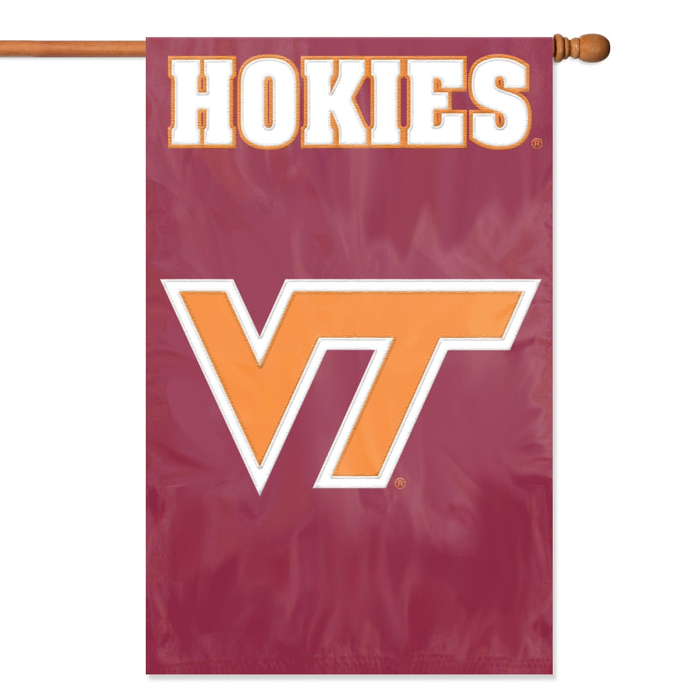 Virgina Tech Hokies Applique Banner Flag