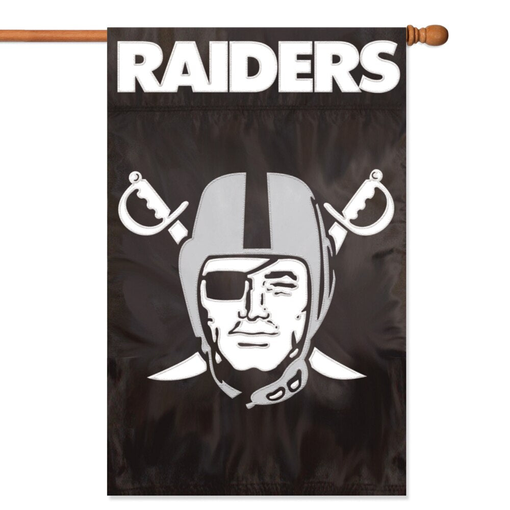 Las Vegas Raiders Applique Banner Flag