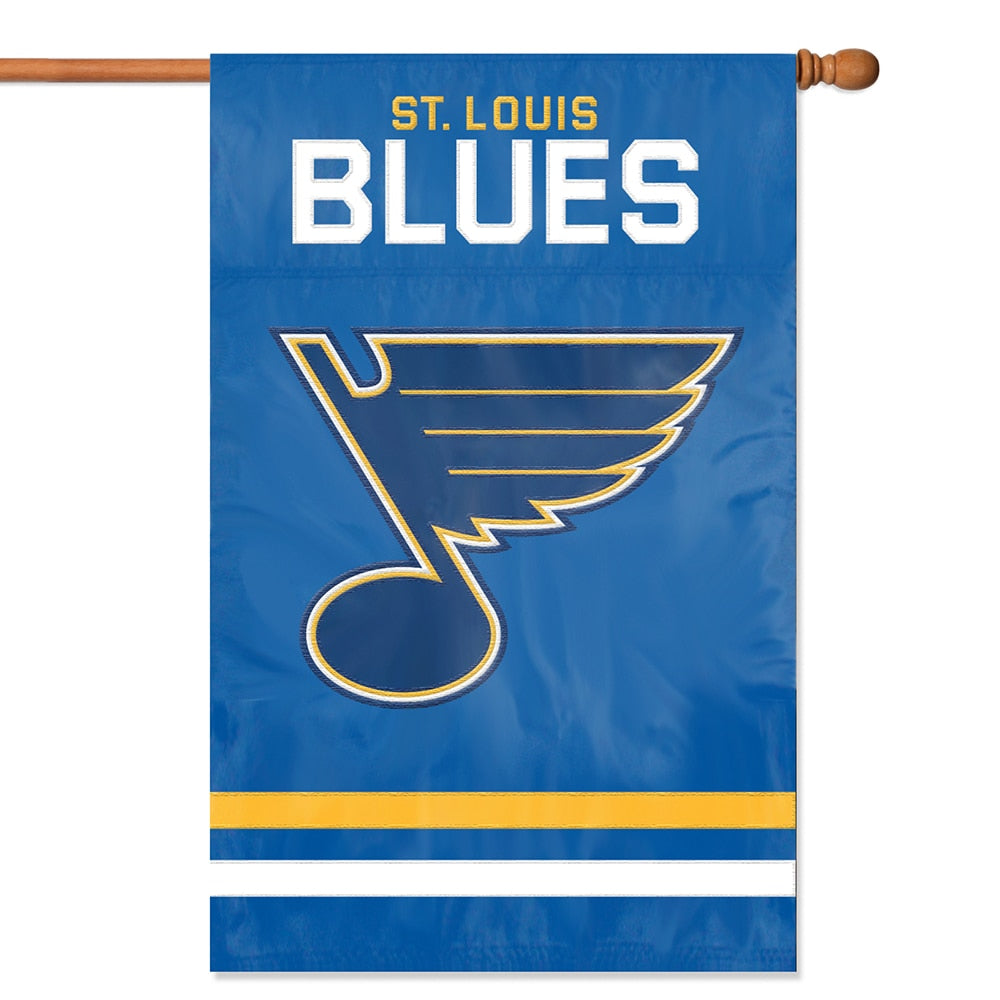 St. Louis Blues Applique Banner Flag