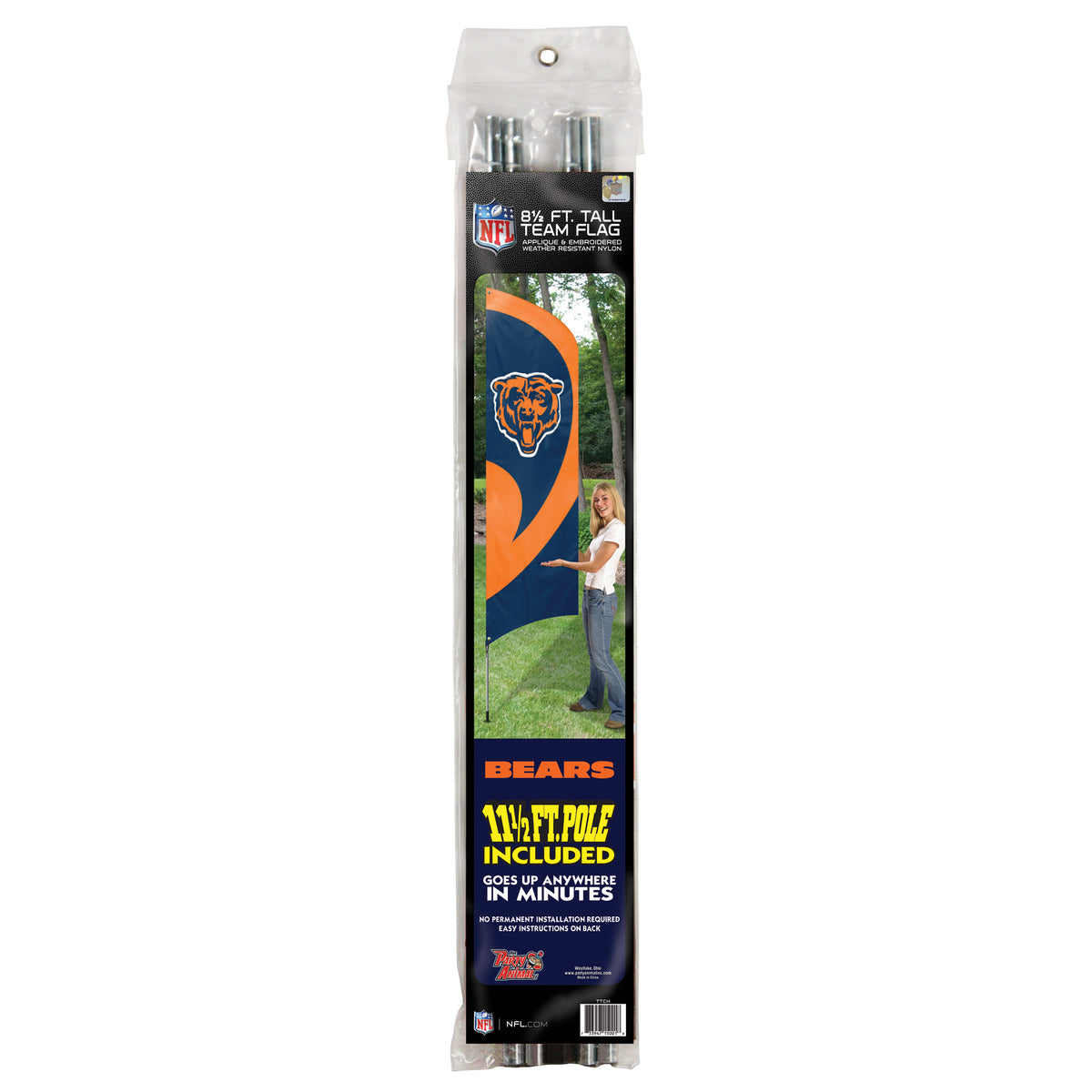 Chicago Bears Tall Team Flag Kit