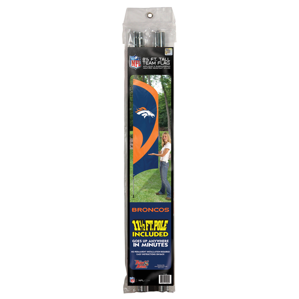 Denver Broncos Tall Team Flag Kit