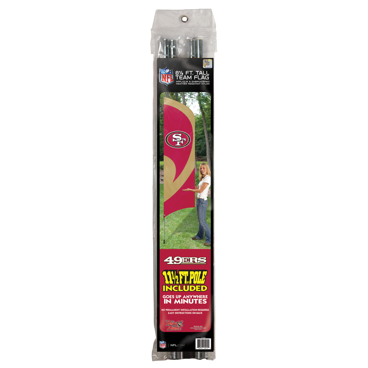 San Francisco 49ers Tall Team Flag Kit