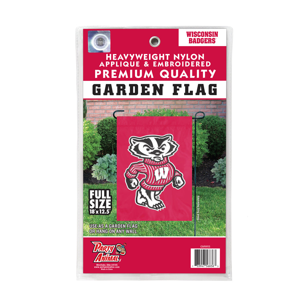 Wisconsin Badgers Premium Garden Flag