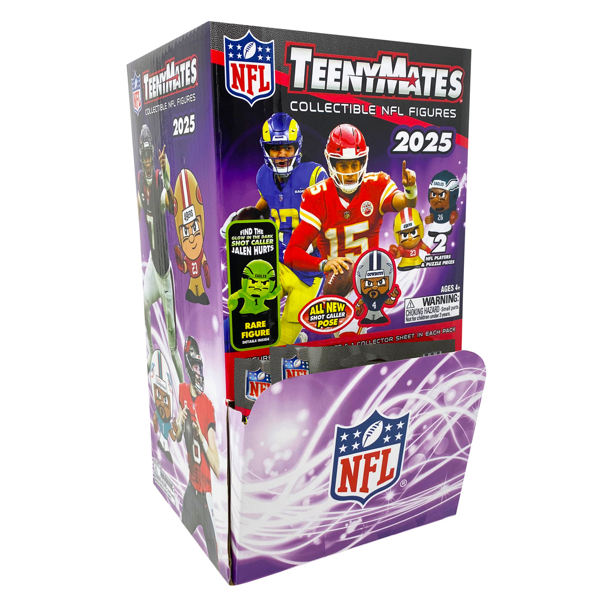 NFL TeenyMates 2025 Gravity Feed Display 32ct