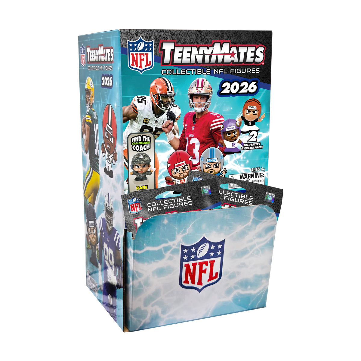 NFL TeenyMates 2026 Gravity Feed Display 32ct