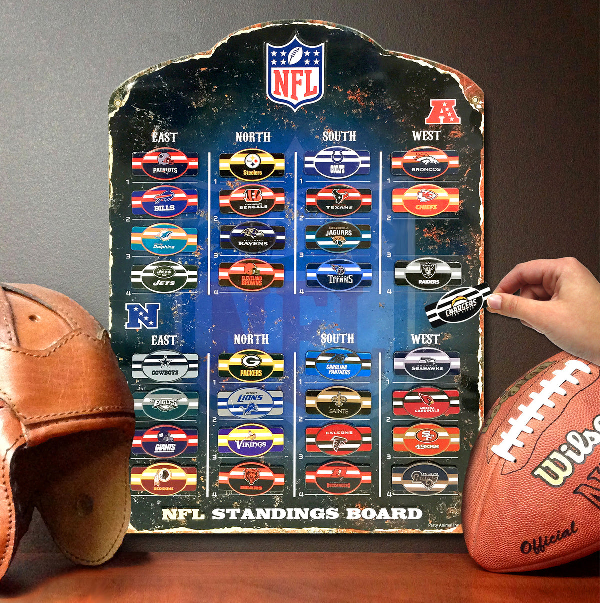 NFL Magnetic Standings Board
